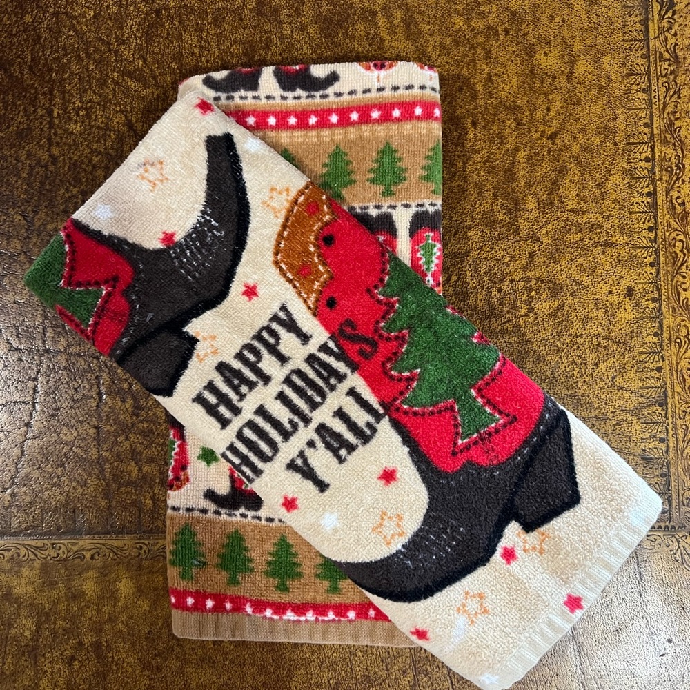 Christmas Dish Towels Western